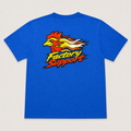 Rooster's Factory Support T-Shirt Blue Front